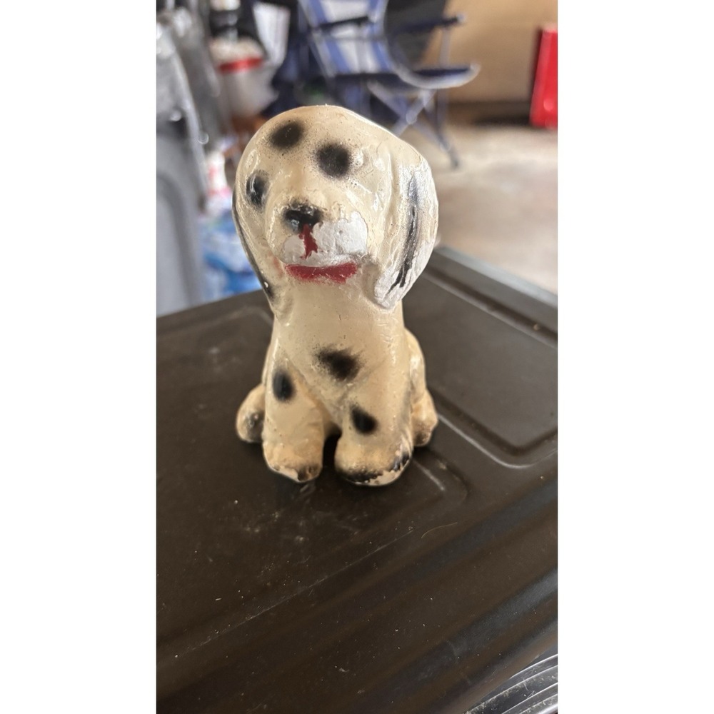 Vintage Small Chalk Ware Dog Dalmation Puppy Figurine Carnival Fair Prize Rare!